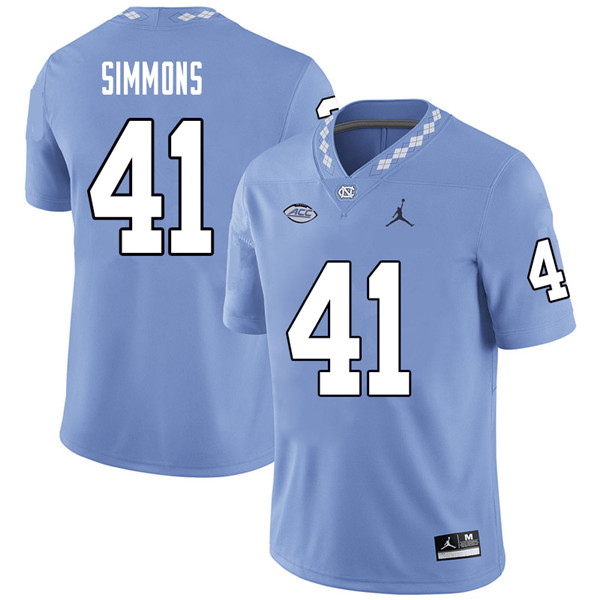 Jordan Brand Men #41 Brian Simmons North Carolina Tar Heels College Football Jerseys Sale-Carolina B